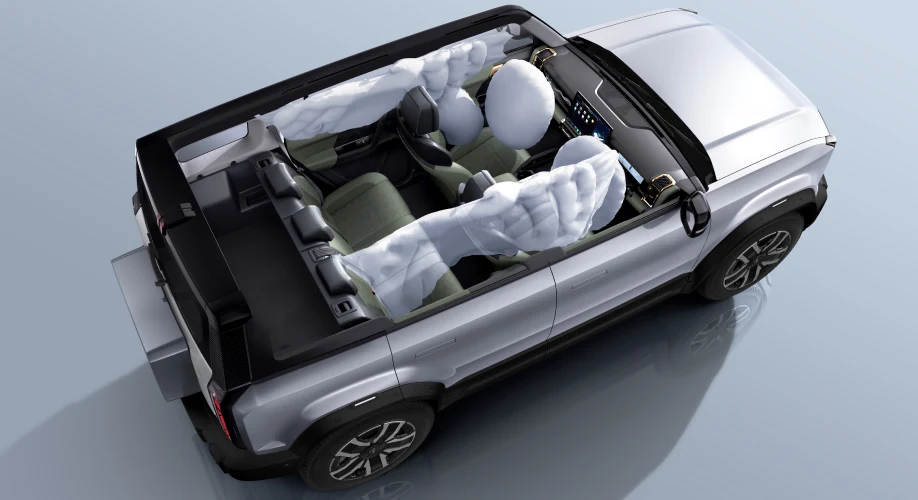 Front Dual, Front Side, Side Curtain Airbags